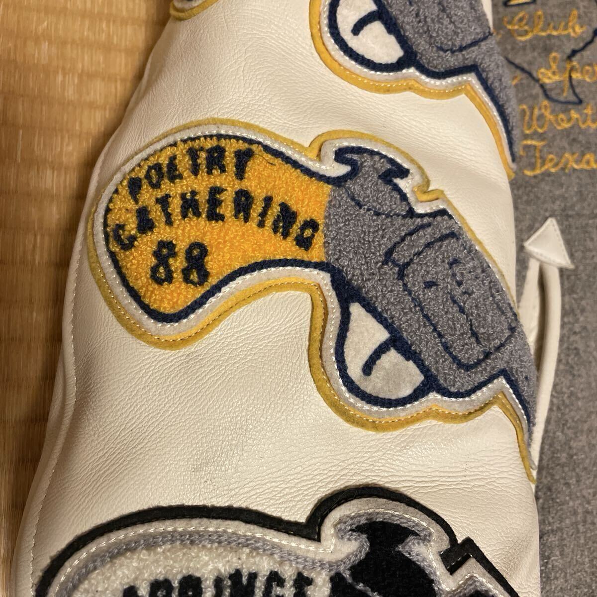 ホワイツビル WHITESVILLE 東洋エンタープライズ スタジャン サイズ36 袖レザー アワードジャケット_画像9