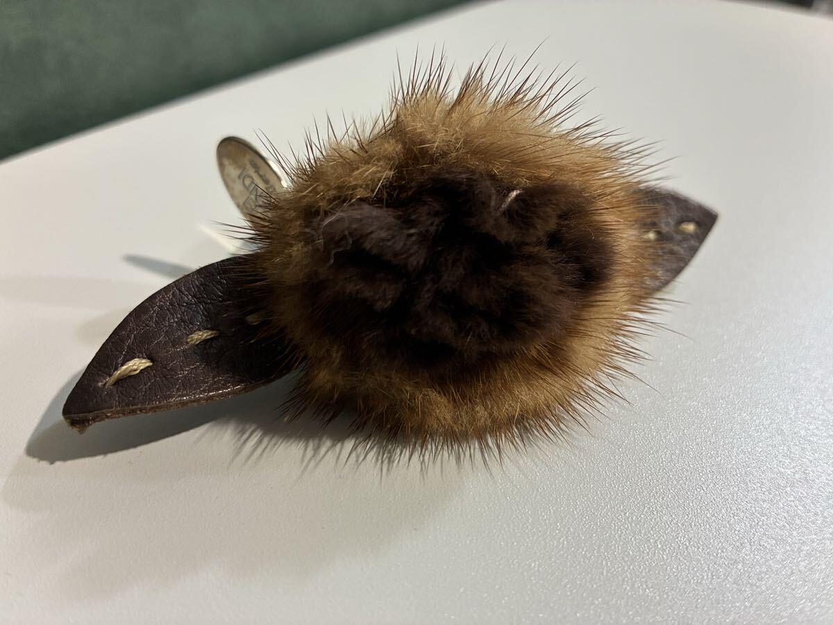 FENDI Fendi браслет selection задний мех кролика норка цветок роза rose кожа женский Vintage 