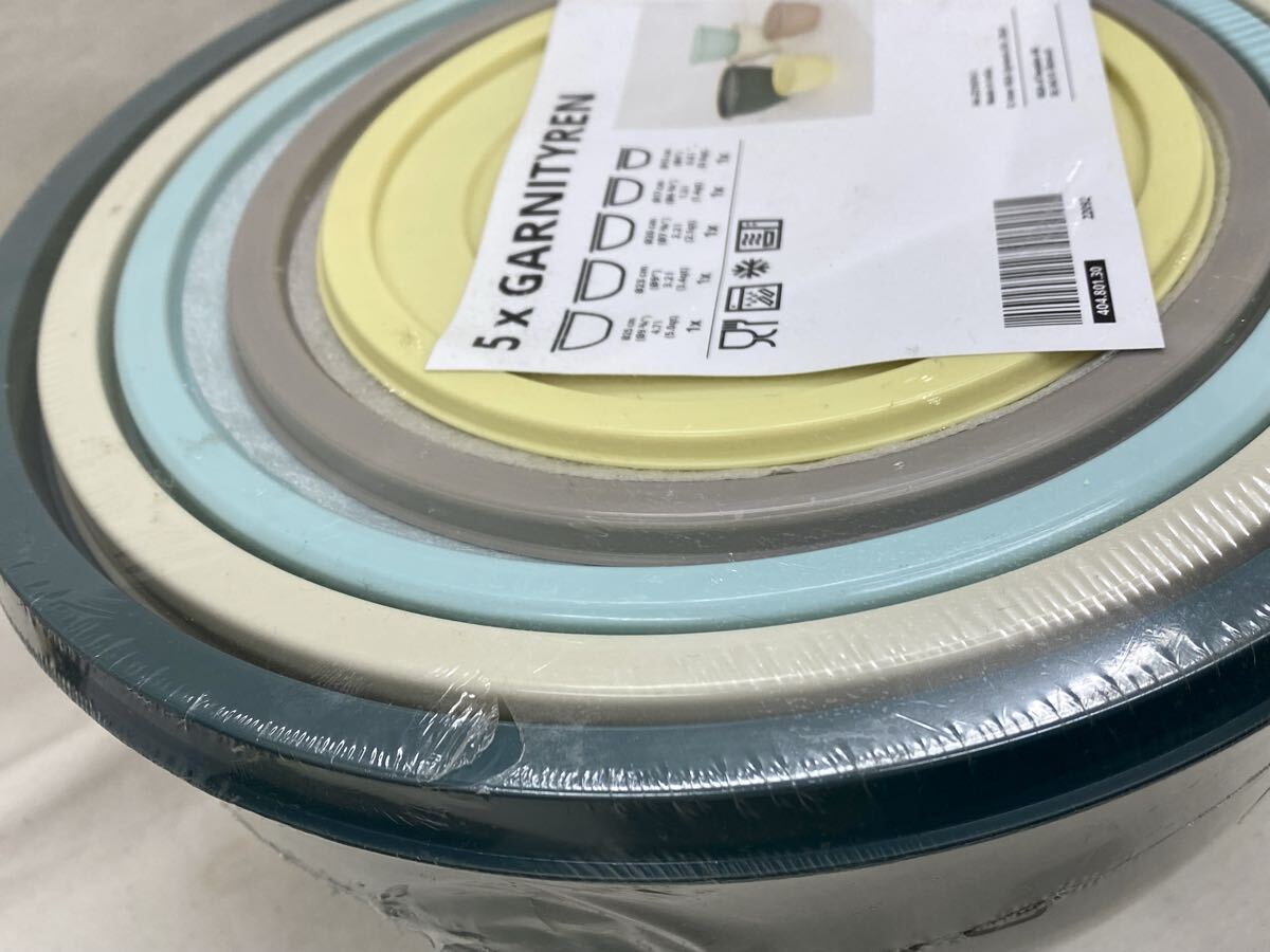 ＩＫＥＡ　イケア　GARNITYREN　ガルニティレン　ボウル　ふた付き　5個セット　ミックスカラー（404.801.30）_画像6