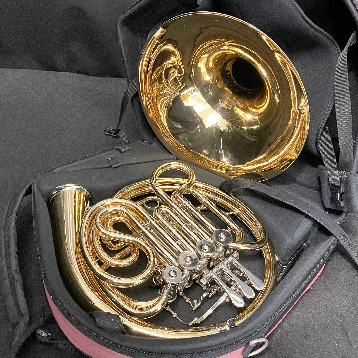 【 C 】6524 YAMAHA YHR-567GDB #004802 フレンチホルン ヤマハ 200014_画像1