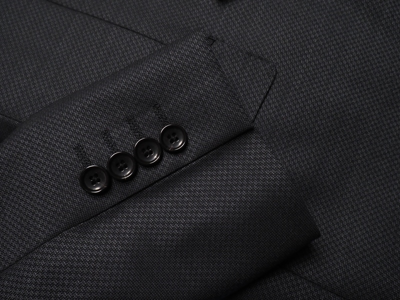 新品 STUDIO by DURBAN ダーバン 秋冬総裏 Super100'S ウール100% ジオメトリック柄 スリーピース スーツA5濃灰(97) 0402273_画像7