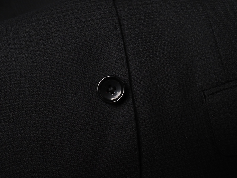 新品 STUDIO by DURBAN ダーバン 秋冬総裏 Super100'S 艶感ウール100% シャドーチェック ツーパンツ スーツAB5黒(99) 0401084_画像4