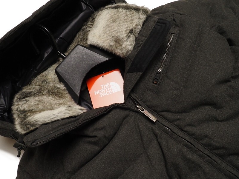 新品正規34000円 ノースフェイス サキソニー起毛 ハイベント防水 グースダウン WOOLLY ダウンジャケットSダークカーキ(DKK)_画像4