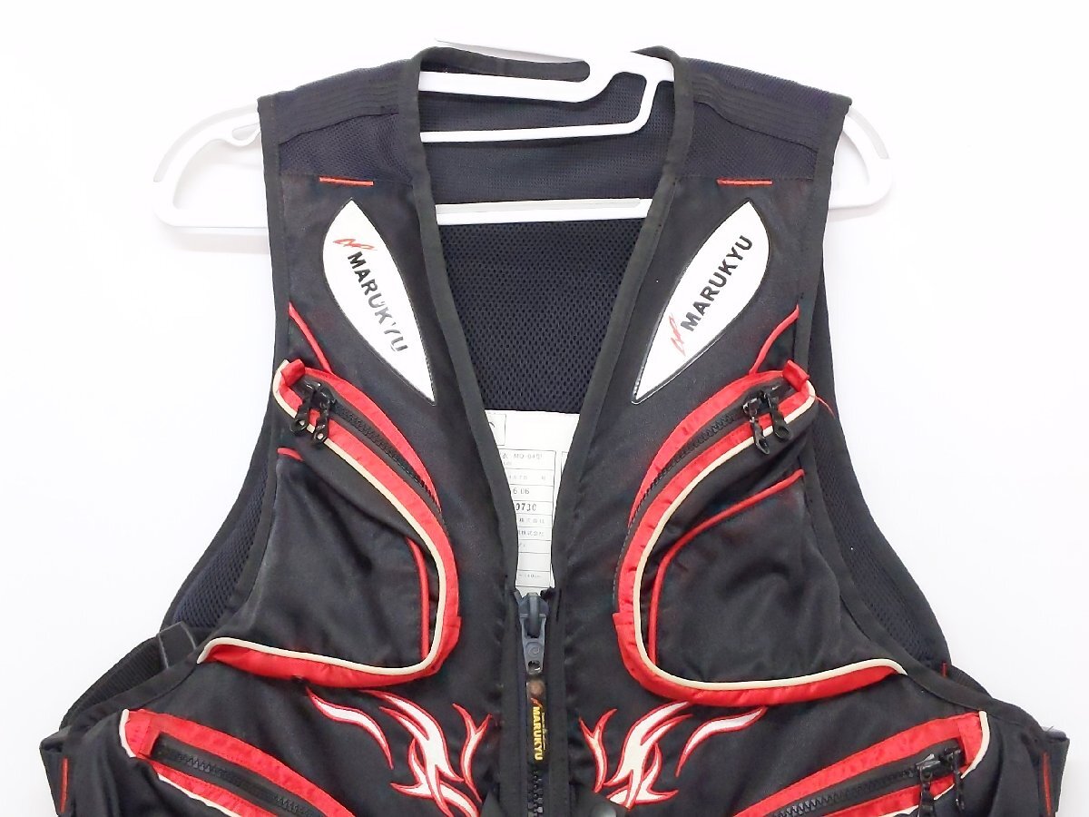 (管30196)マルキュー ライフジャケット MQ-04 Lサイズ 救命具 フローティングベスト 磯釣り フカセ_画像3