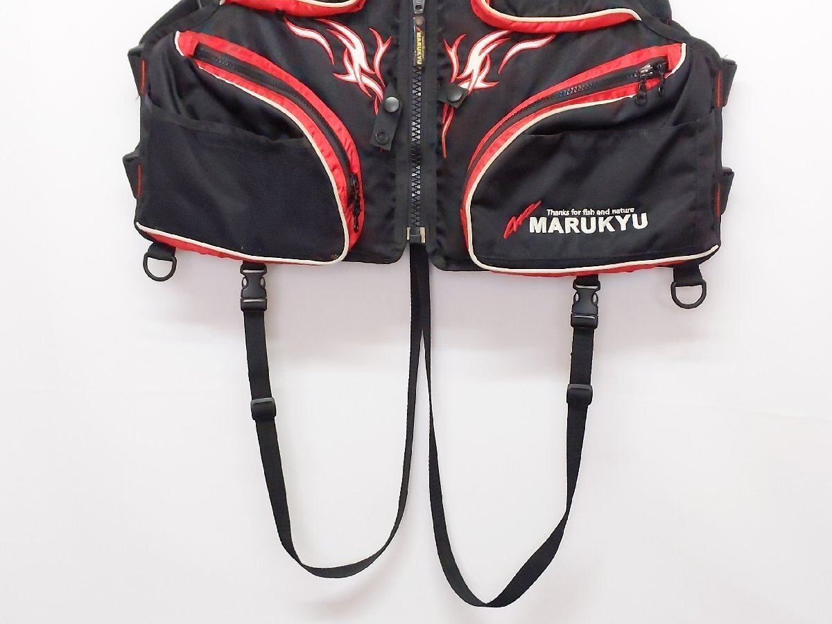 (管30196)マルキュー ライフジャケット MQ-04 Lサイズ 救命具 フローティングベスト 磯釣り フカセ_画像4