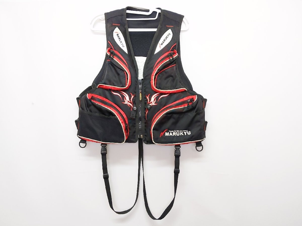 (管30196)マルキュー ライフジャケット MQ-04 Lサイズ 救命具 フローティングベスト 磯釣り フカセ_画像1