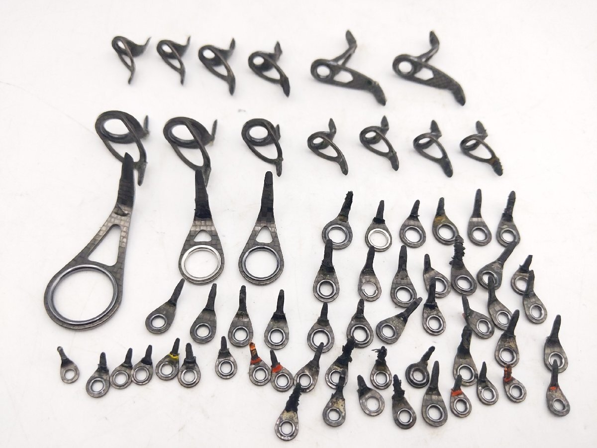 (管30049)Daiwa ダイワ AGSガイド 57点セット カーボン パーツ取り ロッドビルド 修理用_画像1