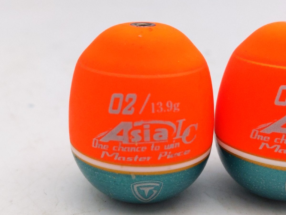 ①(管30732)美品 釣研 エイジア マスターピース 5点セット 02 03 04 13.9g 14g ウキ ドングリウキ フカセ 餌釣り_画像7