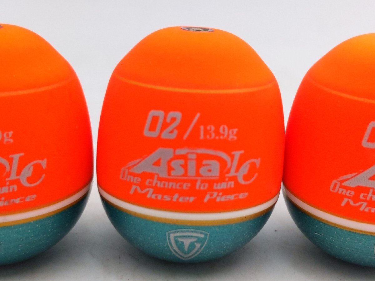 ①(管30732)美品 釣研 エイジア マスターピース 5点セット 02 03 04 13.9g 14g ウキ ドングリウキ フカセ 餌釣り_画像6