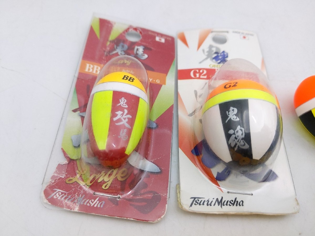 ⑥(管30728)釣武者 鬼馬ウキ 攻 11点セット B BB 3B 0 G2 ウキ ドングリウキ フカセ 磯釣り グレ_画像3