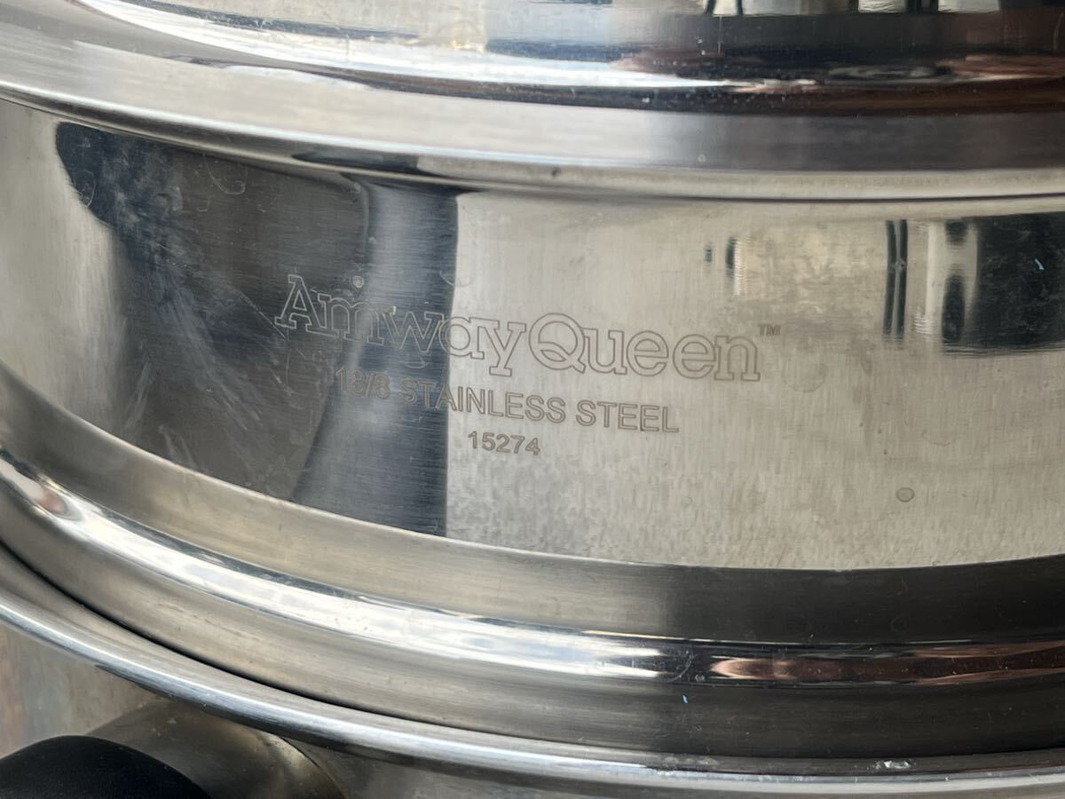 Amway Queen MULTI-PLY 両手鍋 片手鍋 蒸し器 なべセット 調理器具 _画像3