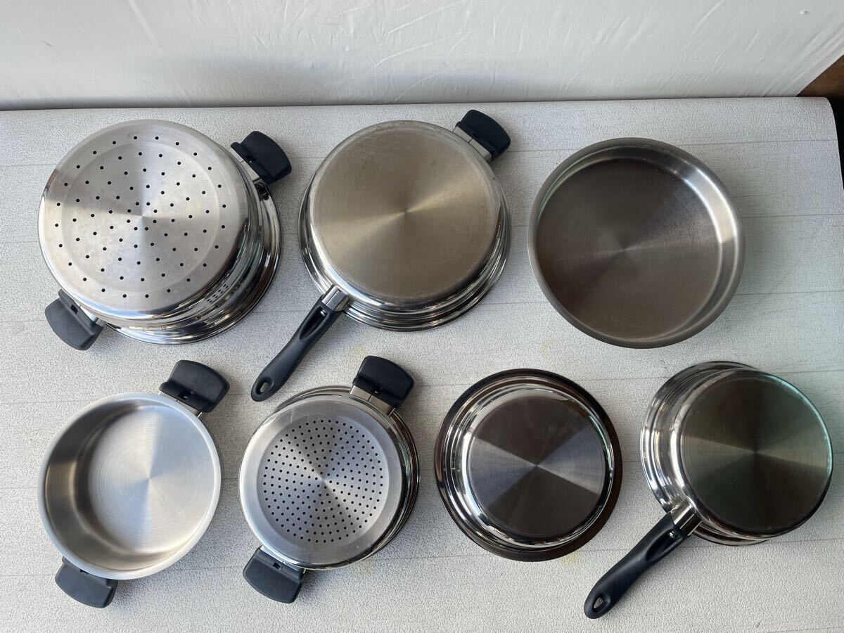 Amway Queen MULTI-PLY 両手鍋 片手鍋 蒸し器 なべセット 調理器具 _画像10