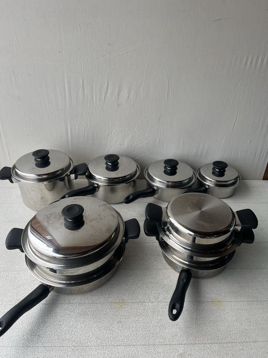 Amway Queen MULTI-PLY 両手鍋 片手鍋 蒸し器 なべセット 調理器具 _画像1