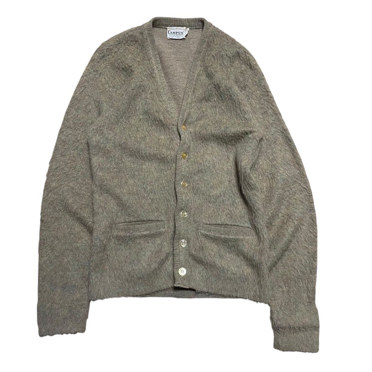 60s special モヘアカーディガン　campus カートコバーン　毛足長 厚手 Mohair ビンテージ モヘア カーディガン スペシャル USA製 グランジ_画像3