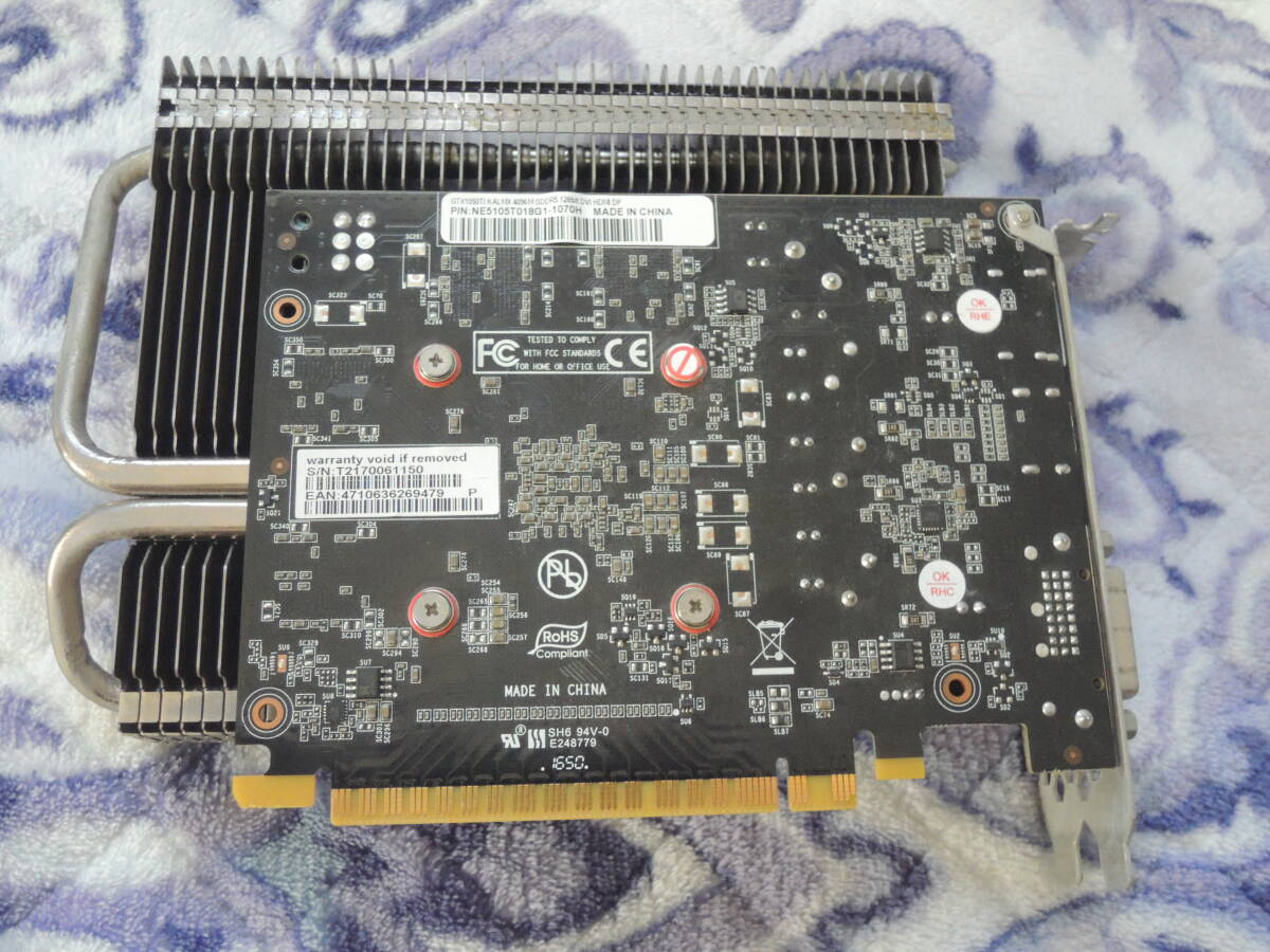 GeForce GTX1050Ti Kalmx Palit ファンレス ビデオカード_画像2