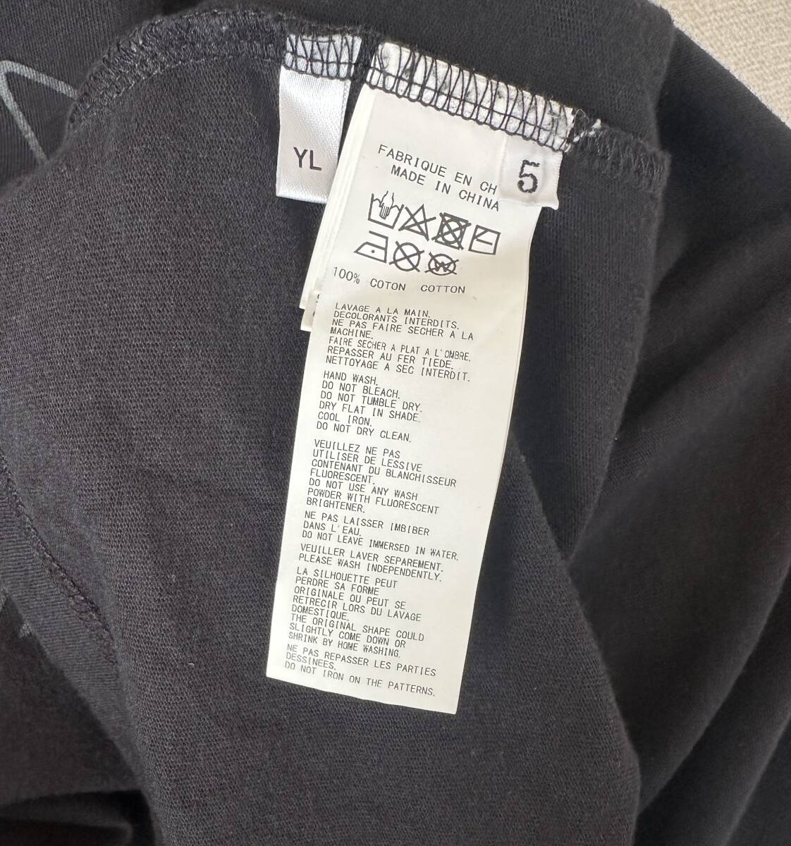 ヨウジヤマモト　ニューエラ　Tシャツ サイズ5 黒　_画像4
