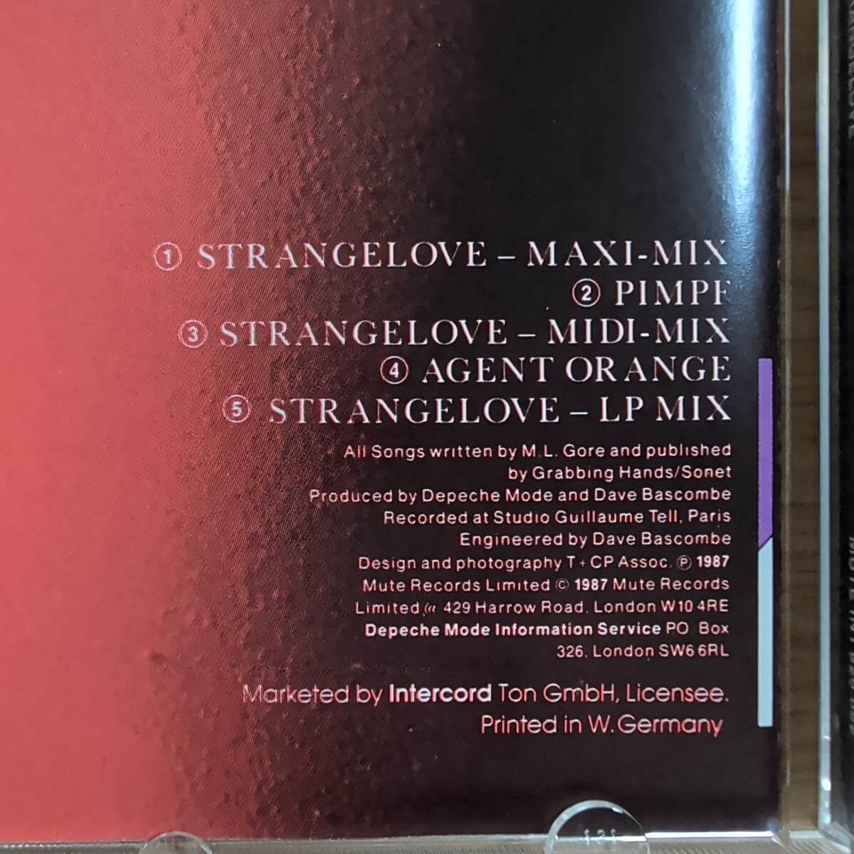 DEPECHE MODE/デペッシュ・モード STRANGELOVE/ストレンジラブ ユーズド品_画像7