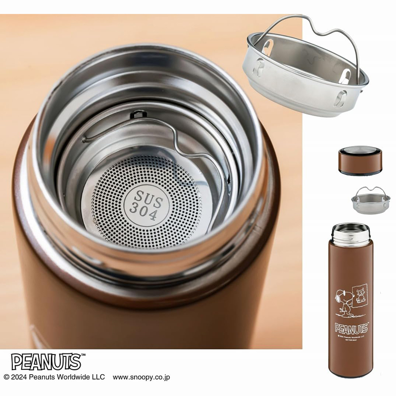 MonoMaster 2024 год 7 месяц номер дополнение PEANUTS Snoopy дизайн. термос теплоизоляция бутылка * суббота, воскресенья и праздничные дни departure бесплатная доставка .