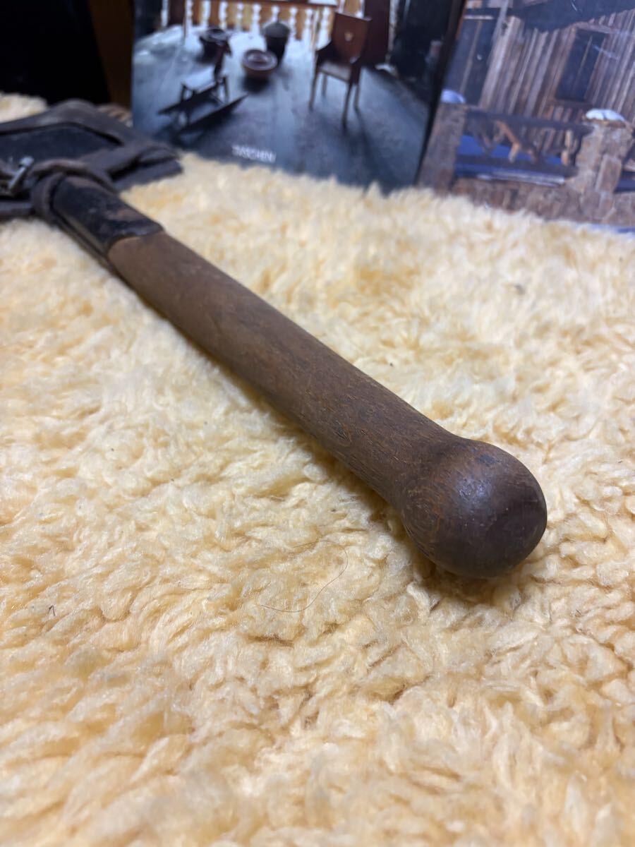 ビンテージ スコップ シャベル 革製カバー付 キャンプギア アウトドア 軍用軍物ミリタリー ジャンクガーデン山小屋キャビン薪割ガレージ_画像5