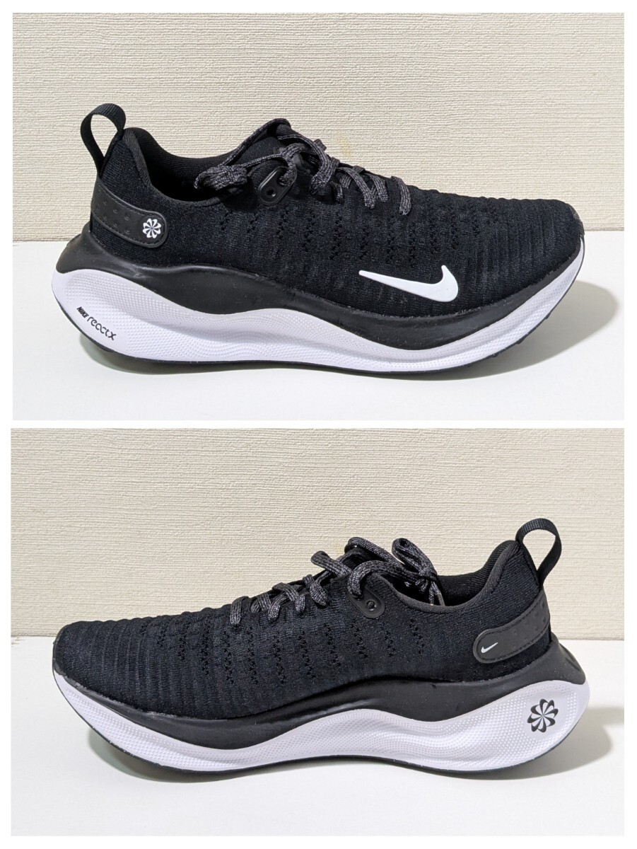 新品 24.5cm W Nike React Infinity Run 4 ナイキ リアクト インフィニティラン DR2670-001ランニングシューズ 黒 マラソン US7.5_画像3