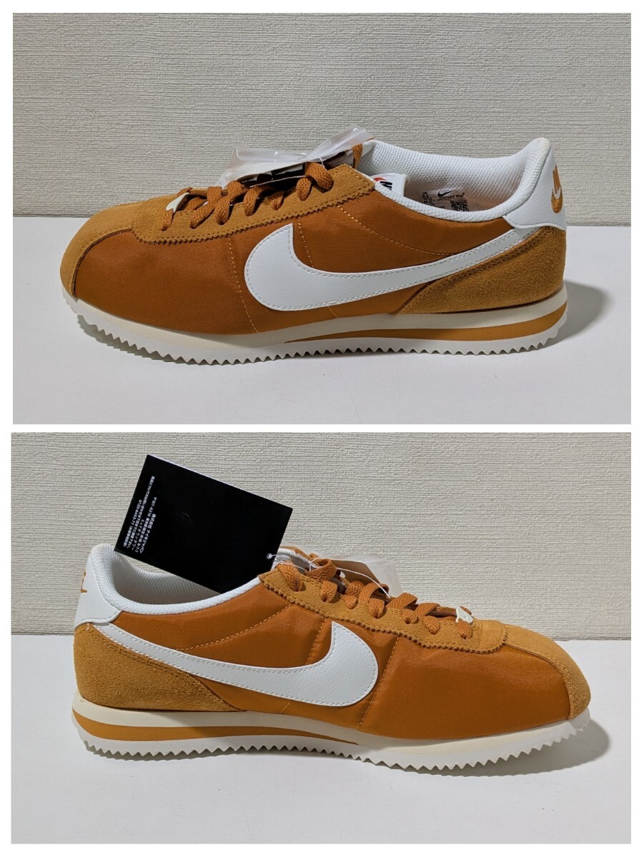 新品 27.5cm Nike Cortez TXT ナイキ コルテッツ テキスタイル HF0263-800 モナーク ブラウン レトロランニングスニーカー US9.5_画像5