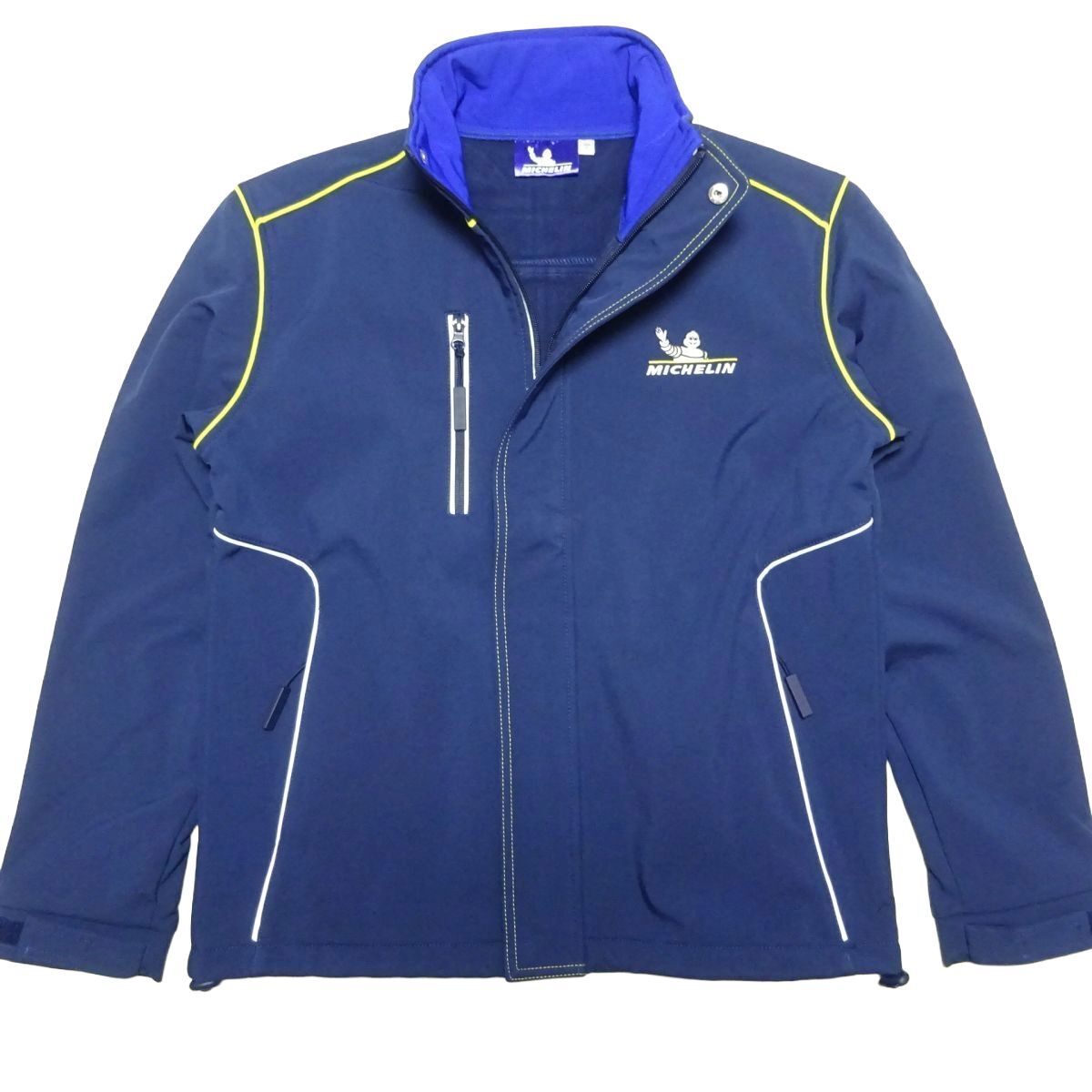 ★新品♪ミシュラン★ジップジャケットM/紺MICHELINフリースジャケット作業着メンズブルゾンジャンパータイヤF-1企業物ソフトシェル_画像1