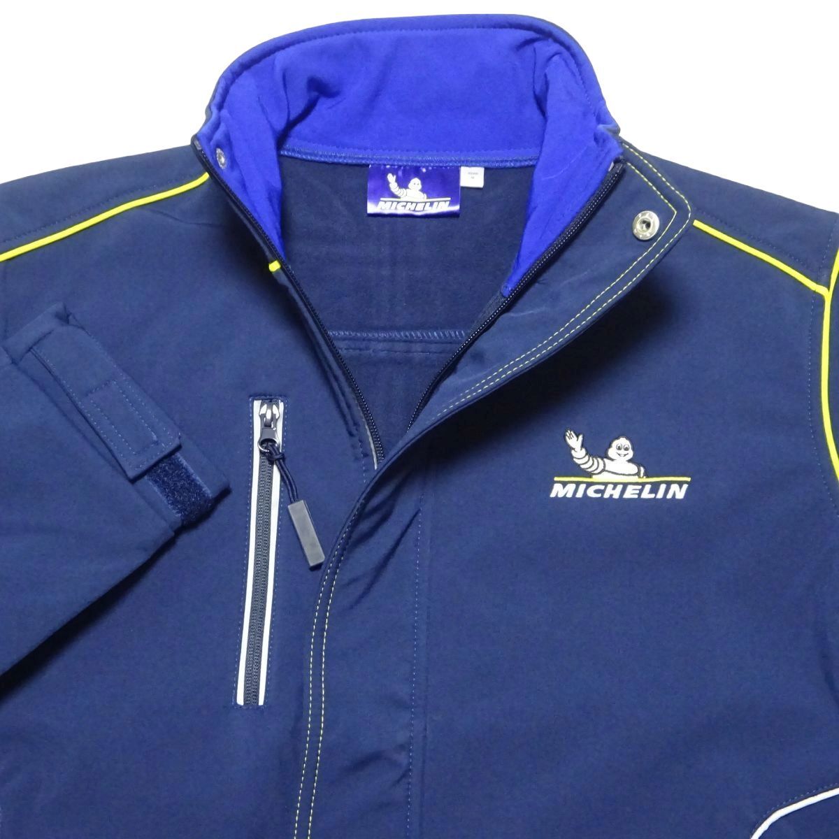 ★新品♪ミシュラン★ジップジャケットM/紺MICHELINフリースジャケット作業着メンズブルゾンジャンパータイヤF-1企業物ソフトシェル_画像4