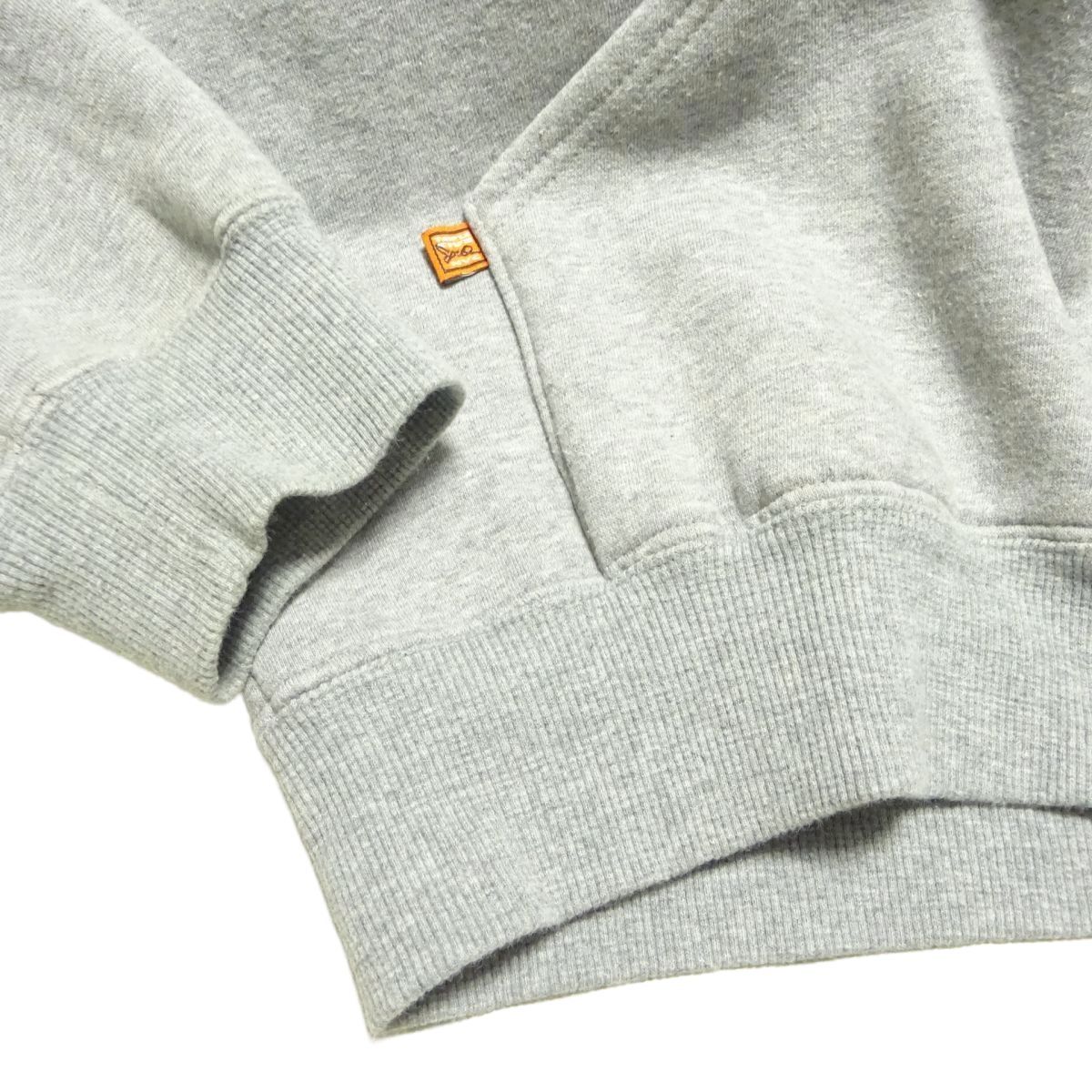 ★レア♪トリプルファイブソウル★フルジップスウェットパーカーXL/グレーフーディーTRIPLE FIVE SOUL 555ソウルスウェットシャツメンズ_画像7