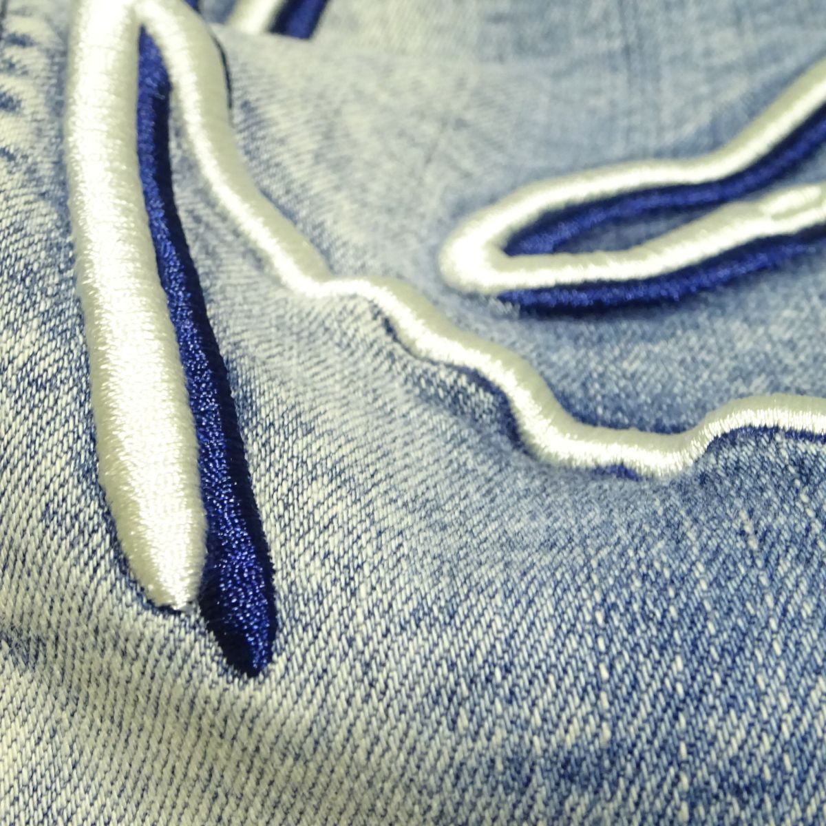 ★特大!! XXXLサイズ♪KARL KANI★ロゴ刺繍デニムジャケット/カールカナイビッグサイズ大きいサイズGジャンメンズブルゾンジャンパーB系_画像9