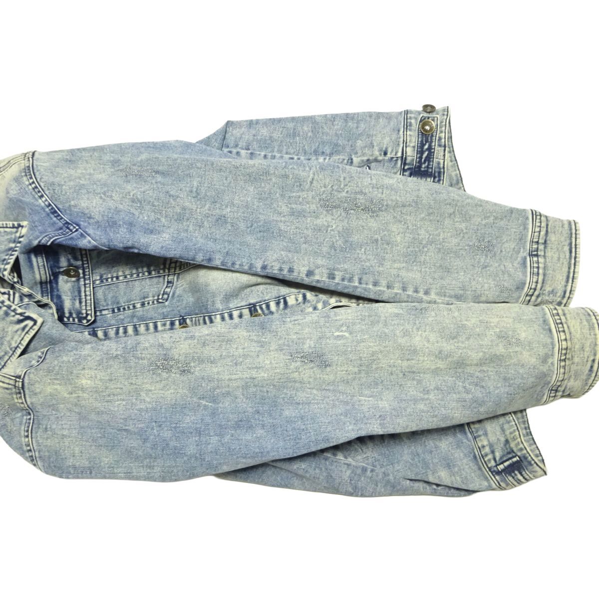 ★特大!! XXXLサイズ♪KARL KANI★ロゴ刺繍デニムジャケット/カールカナイビッグサイズ大きいサイズGジャンメンズブルゾンジャンパーB系_画像4