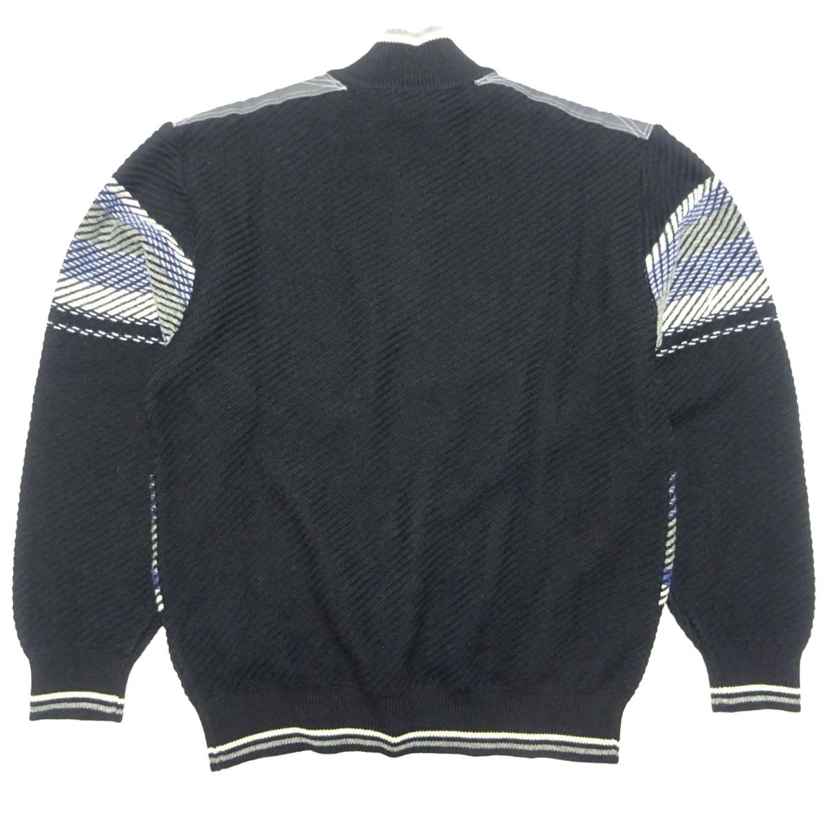 ★ピアスポーツ★ハーフジップウールニット5/黒PIA SPORTSブラックウールセーターメンズライカRAIKA秋物冬物ジャケット_画像2