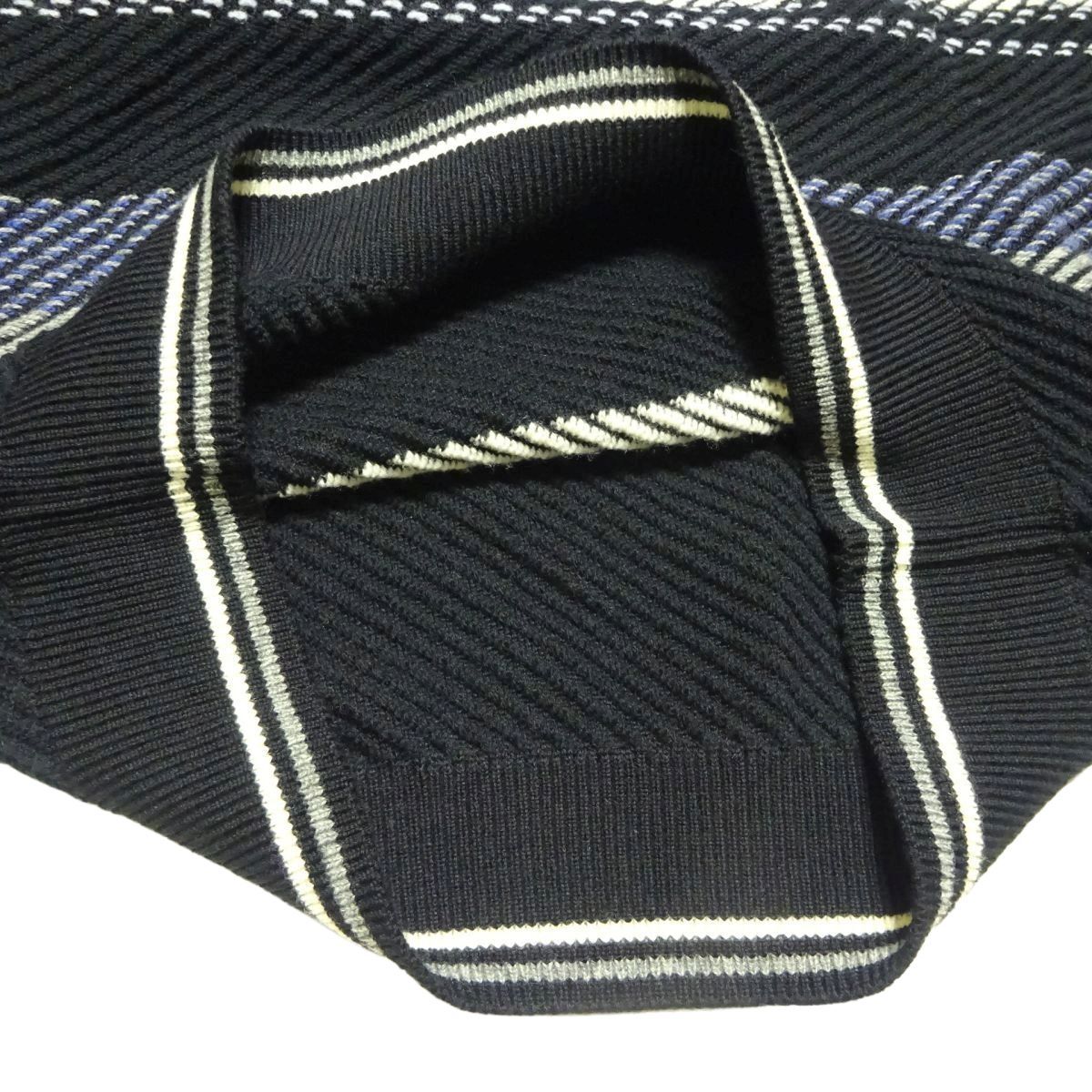 ★ピアスポーツ★ハーフジップウールニット5/黒PIA SPORTSブラックウールセーターメンズライカRAIKA秋物冬物ジャケット_画像8