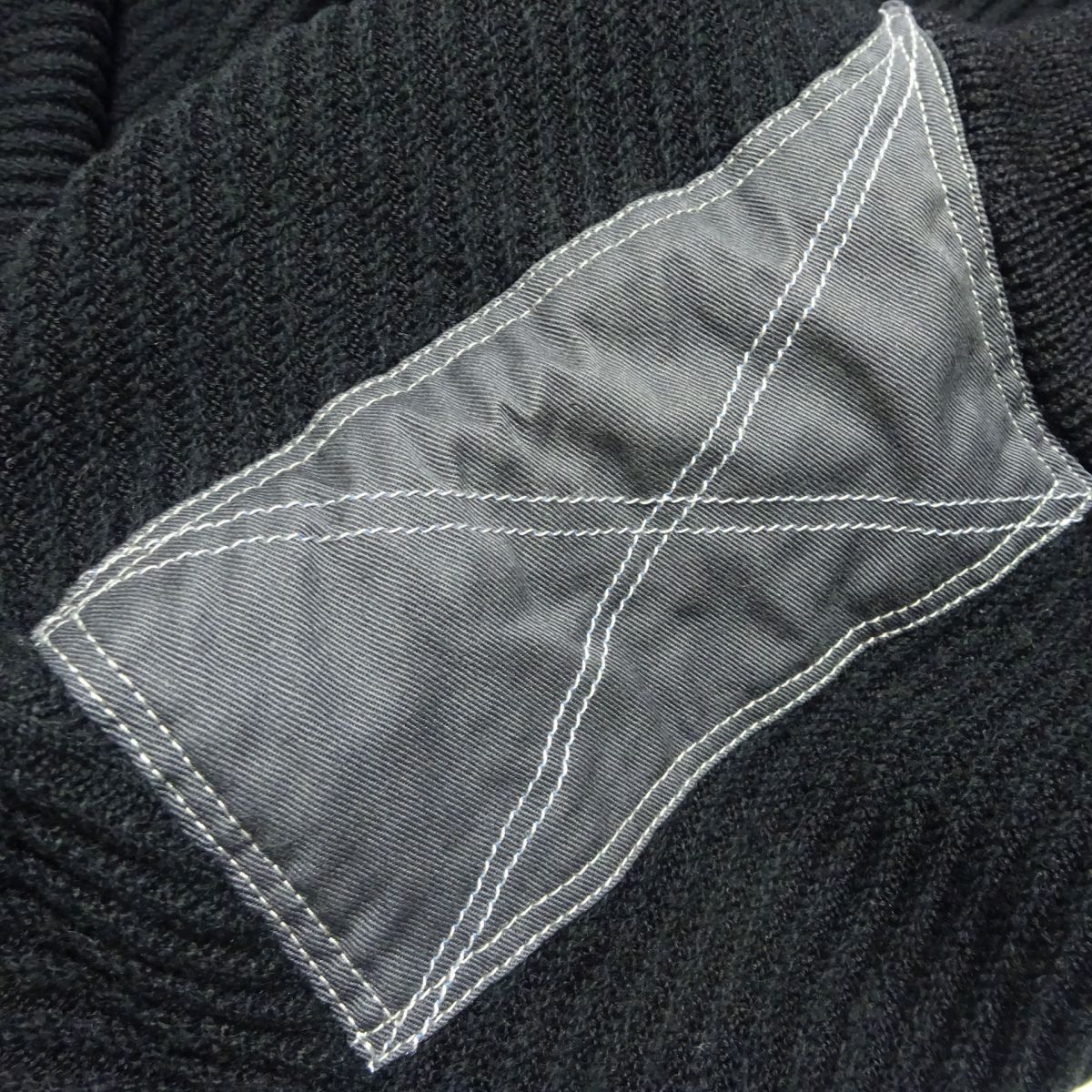 ★ピアスポーツ★ハーフジップウールニット5/黒PIA SPORTSブラックウールセーターメンズライカRAIKA秋物冬物ジャケット_画像7