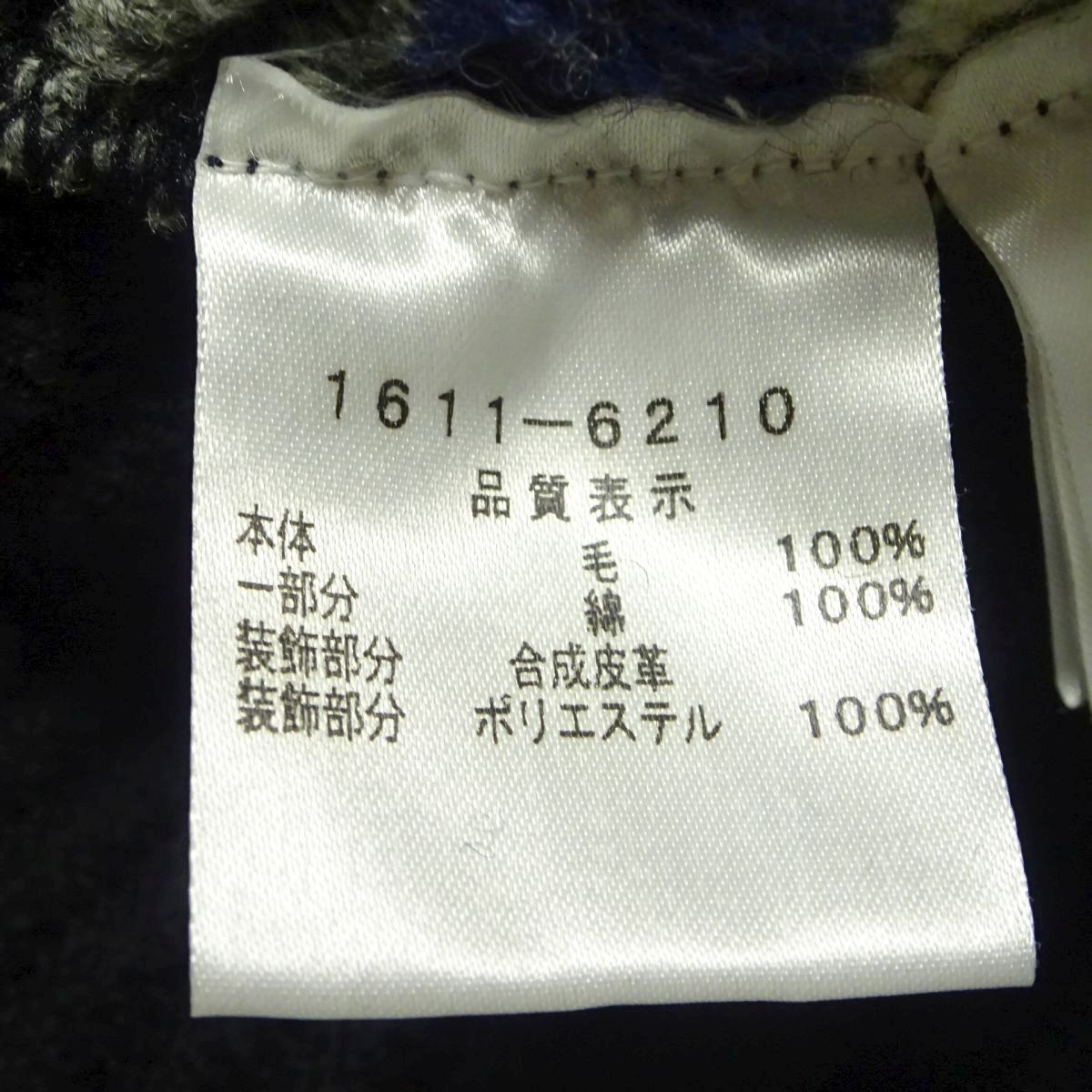 ★ピアスポーツ★ハーフジップウールニット5/黒PIA SPORTSブラックウールセーターメンズライカRAIKA秋物冬物ジャケット_画像10