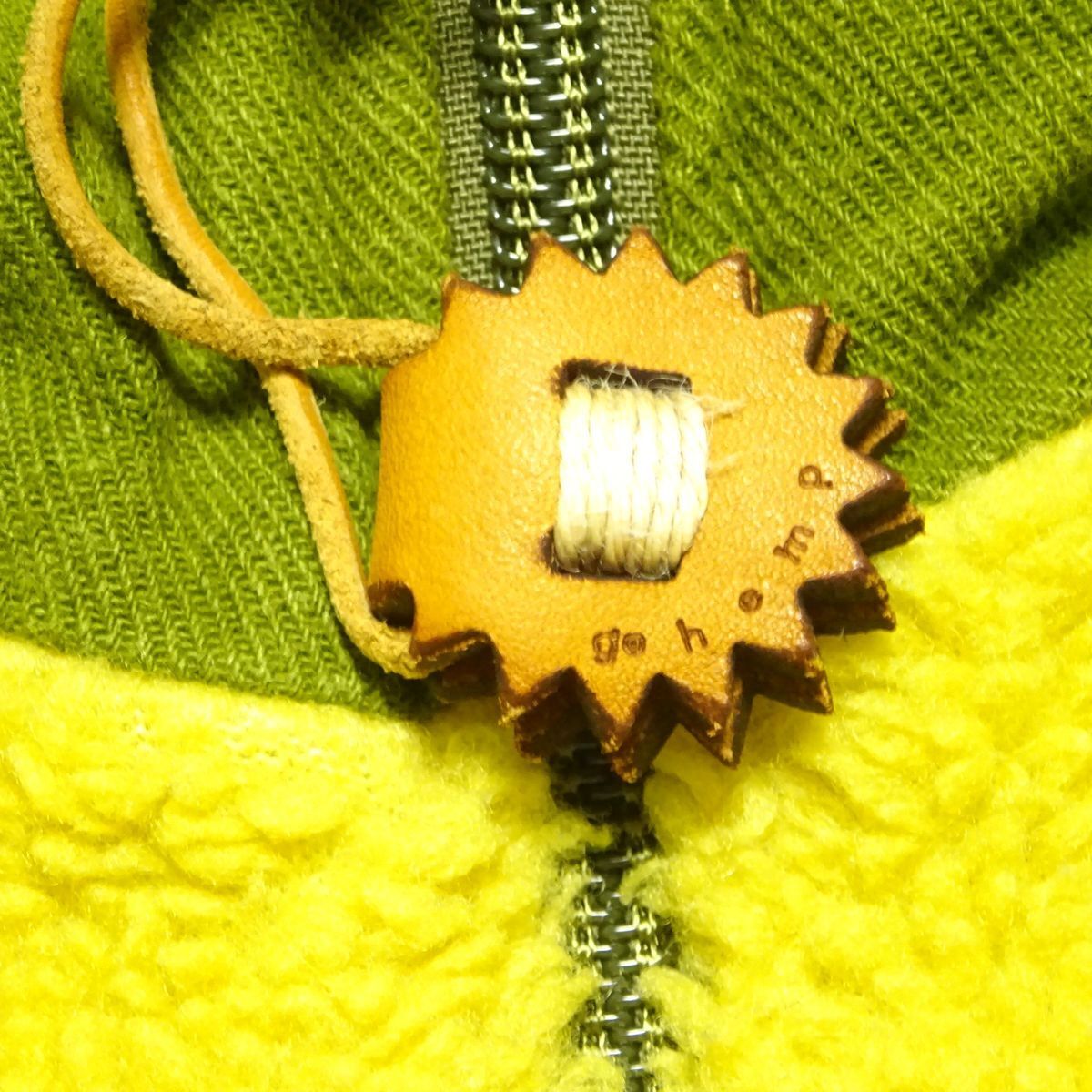 ★GOHEMP★モコモコ♪フルジップボアフリースベストS/ゴーヘンプゴーウエストGOWESTメンズアウトドアウェアフリースジャケット_画像6