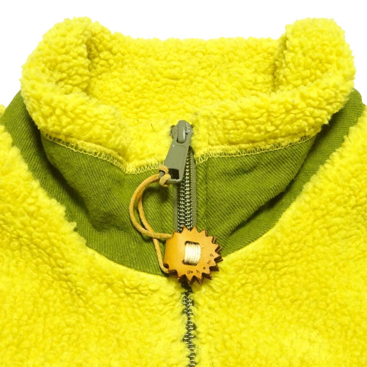 ★GOHEMP★モコモコ♪フルジップボアフリースベストS/ゴーヘンプゴーウエストGOWESTメンズアウトドアウェアフリースジャケット_画像5