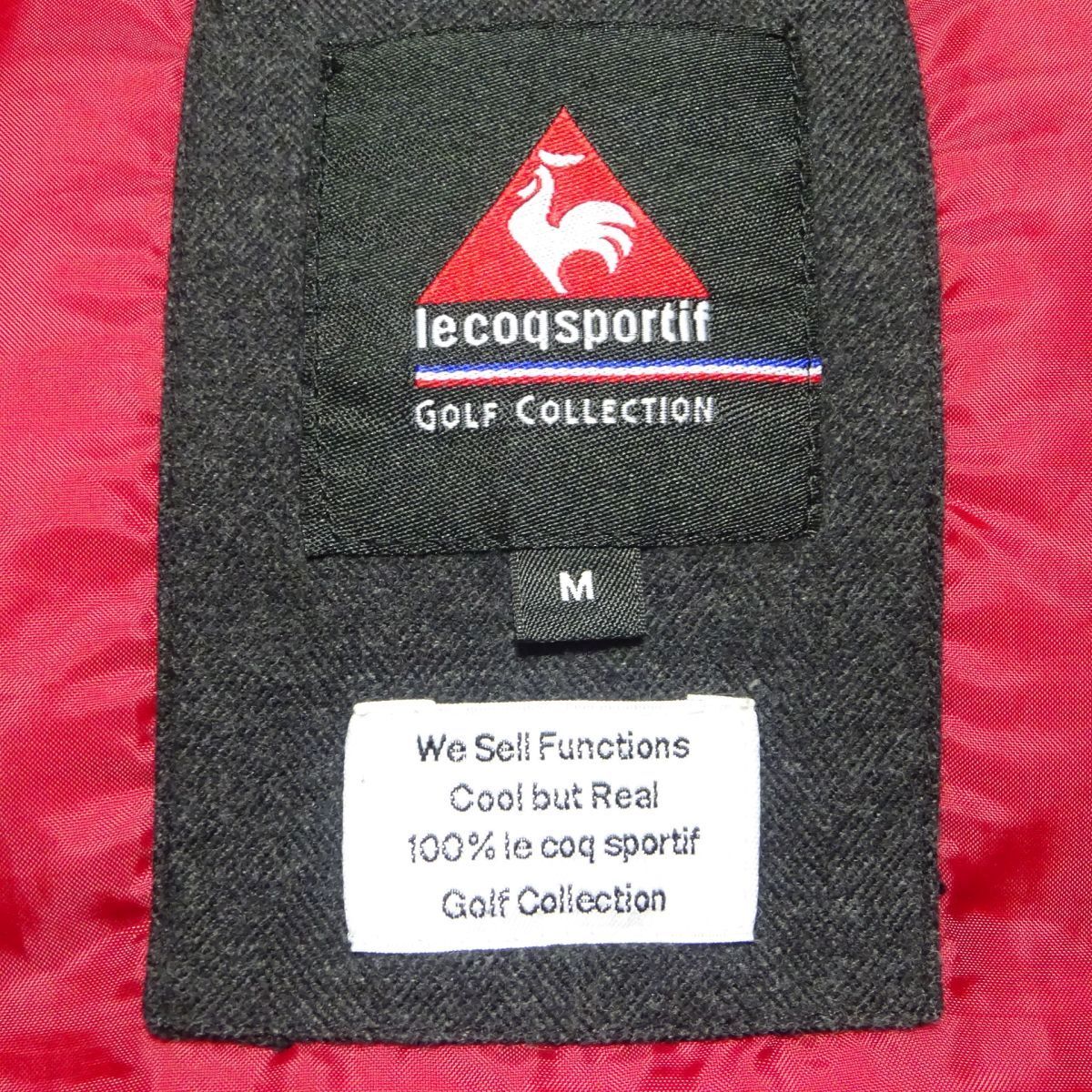 ★ルコック★ダウンベストM/チャコールグレーlecoqメンズゴルフウェアダウンジャケットブルゾンジャンパー中綿ベスト_画像6