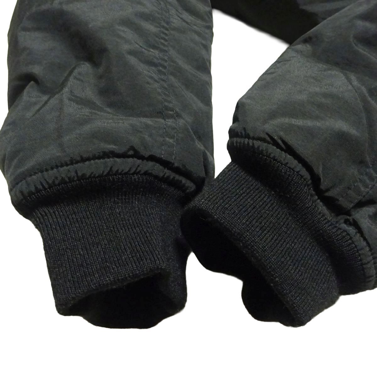 ★レア♪ブリヂストン★ポテンザ MA-1フライトジャケット/黒BRIDGESTONE POTENZAタイヤ作業着企業物中綿ブルゾンジャンパーメンズ_画像7