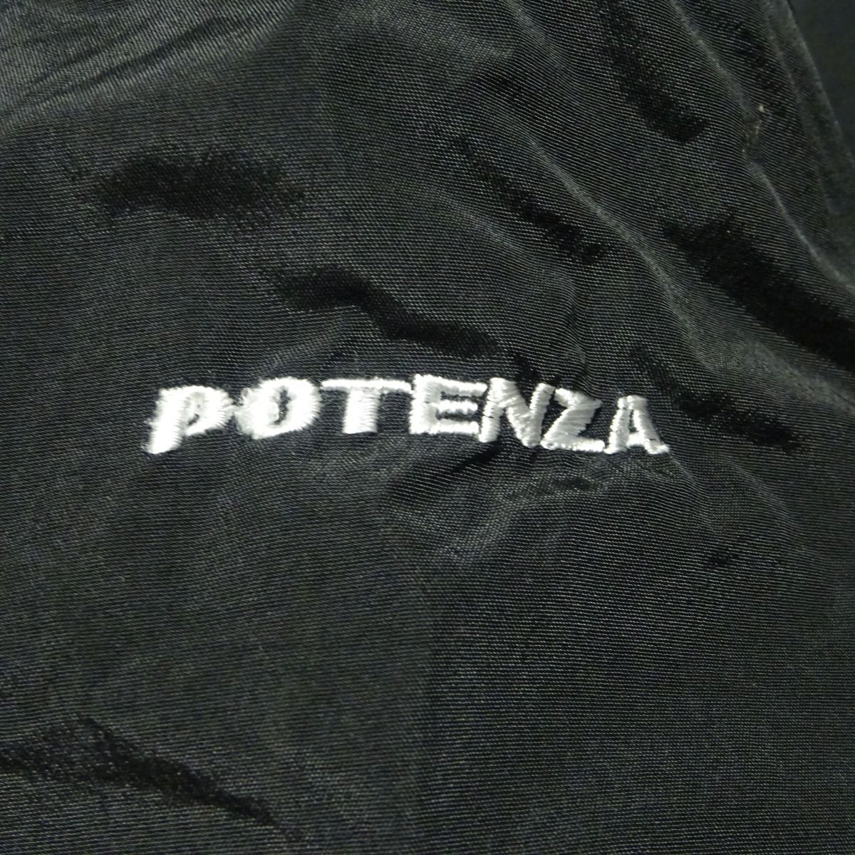 ★レア♪ブリヂストン★ポテンザ MA-1フライトジャケット/黒BRIDGESTONE POTENZAタイヤ作業着企業物中綿ブルゾンジャンパーメンズ_画像6