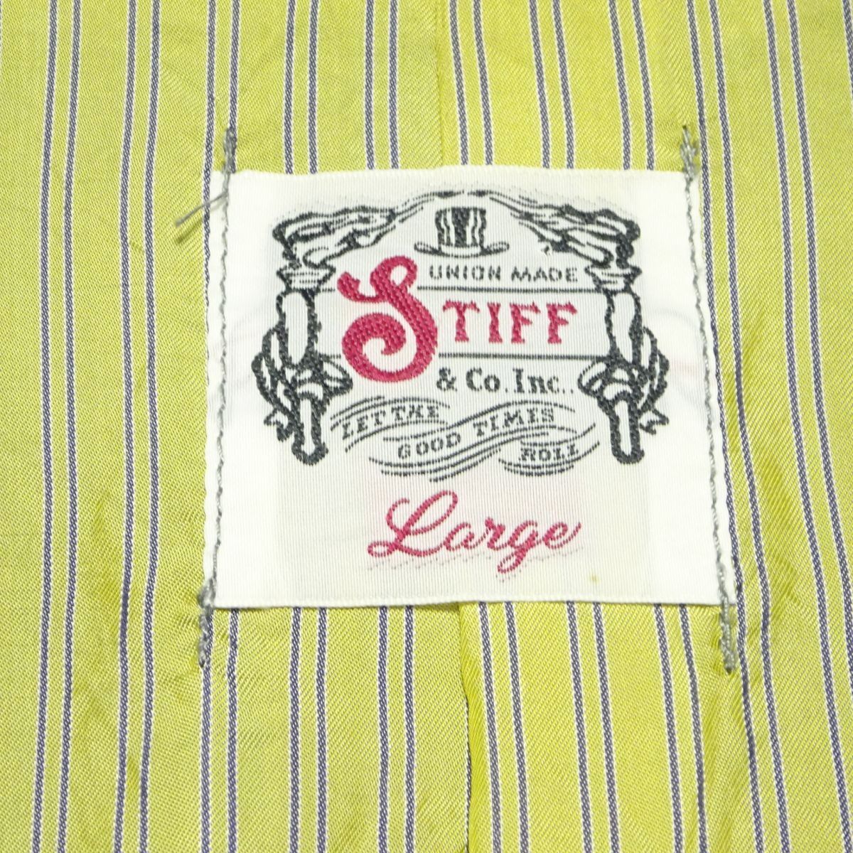 ★レア♪STIFF★スクールジャケットL/スティッフストライプジャケットメンズMODSモッズテーラードジャケットブレザーネイビー_画像8