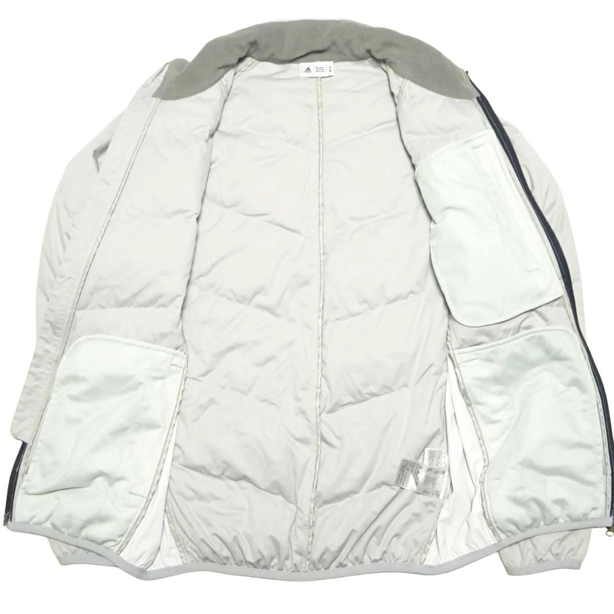 ★アディダス★薄手ダウンジャケットM/ライトグレーadidasメンズゴルフウェアジャンパーブルゾンジャージテーラーメイド_画像3