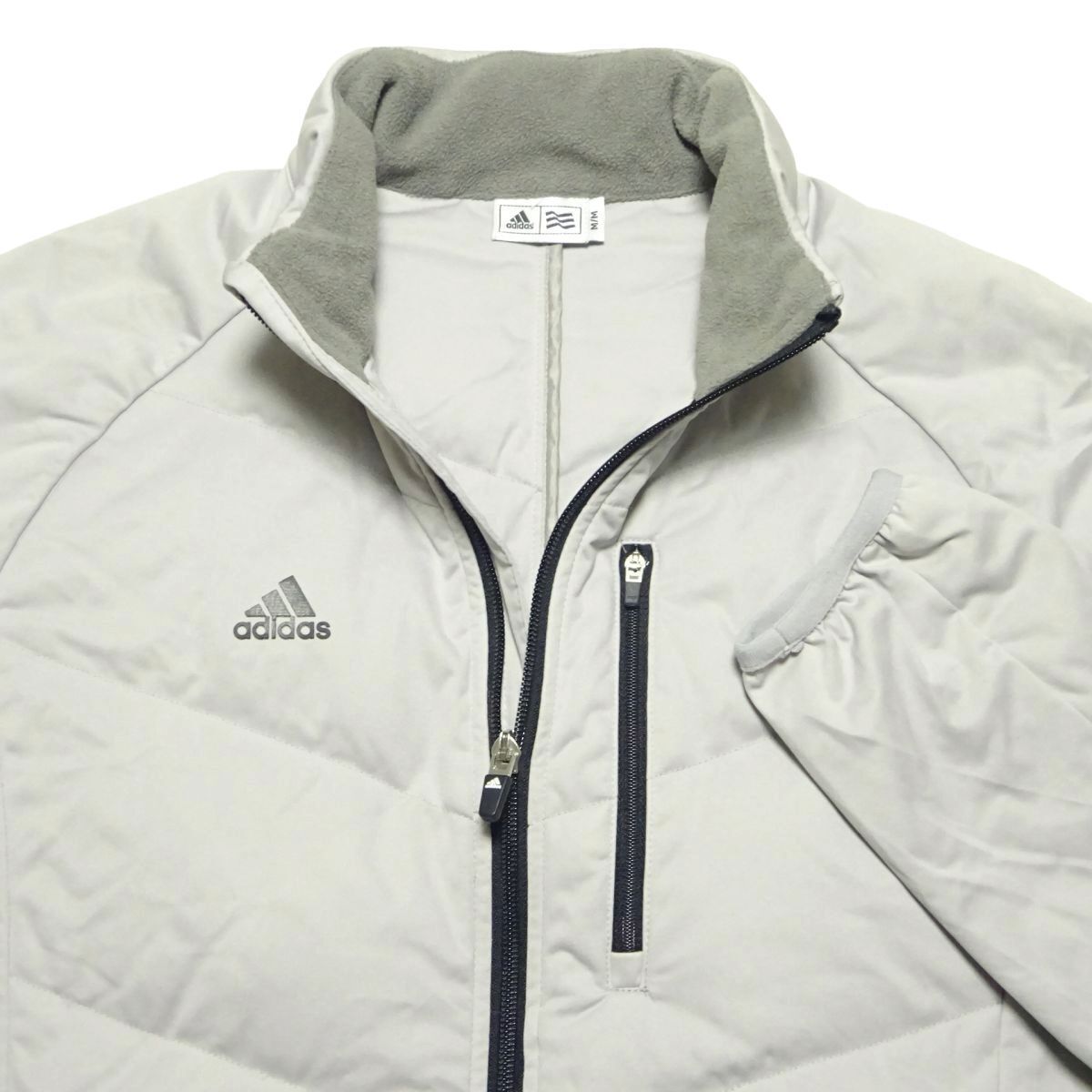 ★アディダス★薄手ダウンジャケットM/ライトグレーadidasメンズゴルフウェアジャンパーブルゾンジャージテーラーメイド_画像4