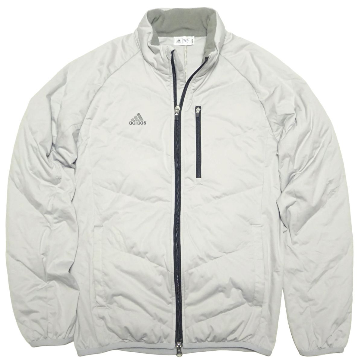 ★アディダス★薄手ダウンジャケットM/ライトグレーadidasメンズゴルフウェアジャンパーブルゾンジャージテーラーメイド_画像1