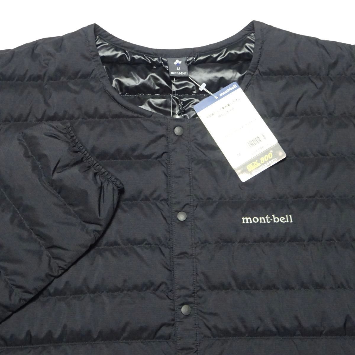 ★新品♪モンベル★スペリオダウンラウンドネックジャケットM/黒montbellダウンジャケットブラックEX800フィルパワーアウトドアウェア_画像4