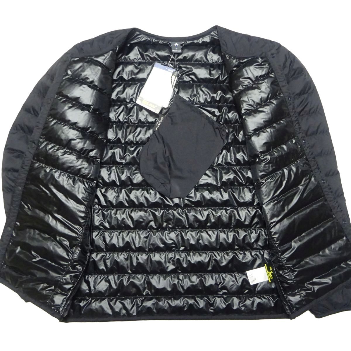 ★新品♪モンベル★スペリオダウンラウンドネックジャケットM/黒montbellダウンジャケットブラックEX800フィルパワーアウトドアウェア_画像2