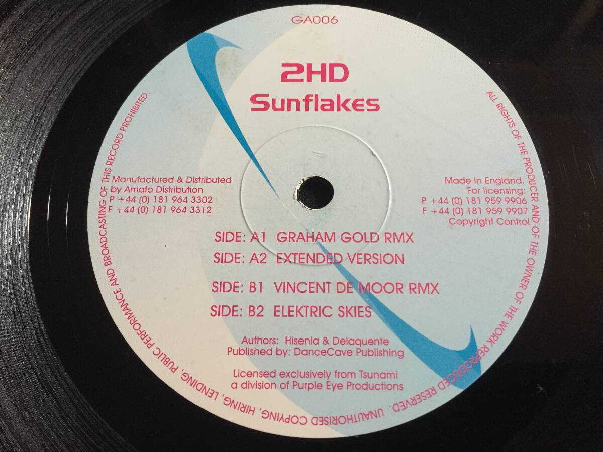 ★TRANCE★ 2HD / Sunflakes 12EP★トランス Vincent De Moor Remix! [QSE12]_画像3