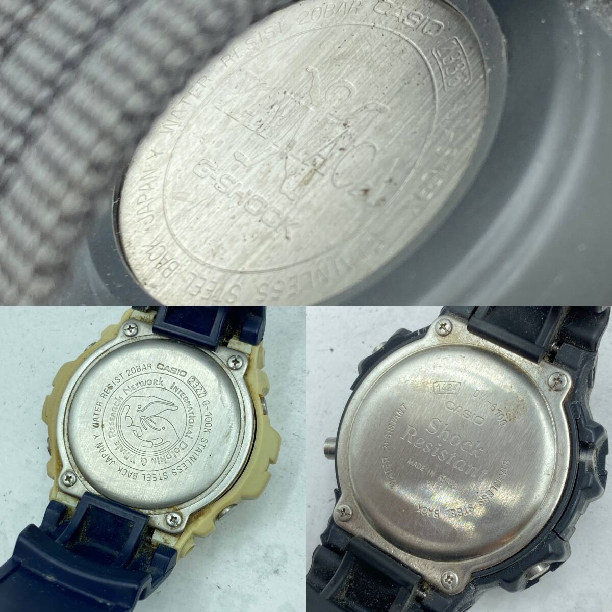 『AA2』動作未確認 CASIO カシオ G-shock/Baby-G イルクジ コラボ G-100K 限定/G-クール/ショックレジスト/他 おまとめ6本 現状品_画像7