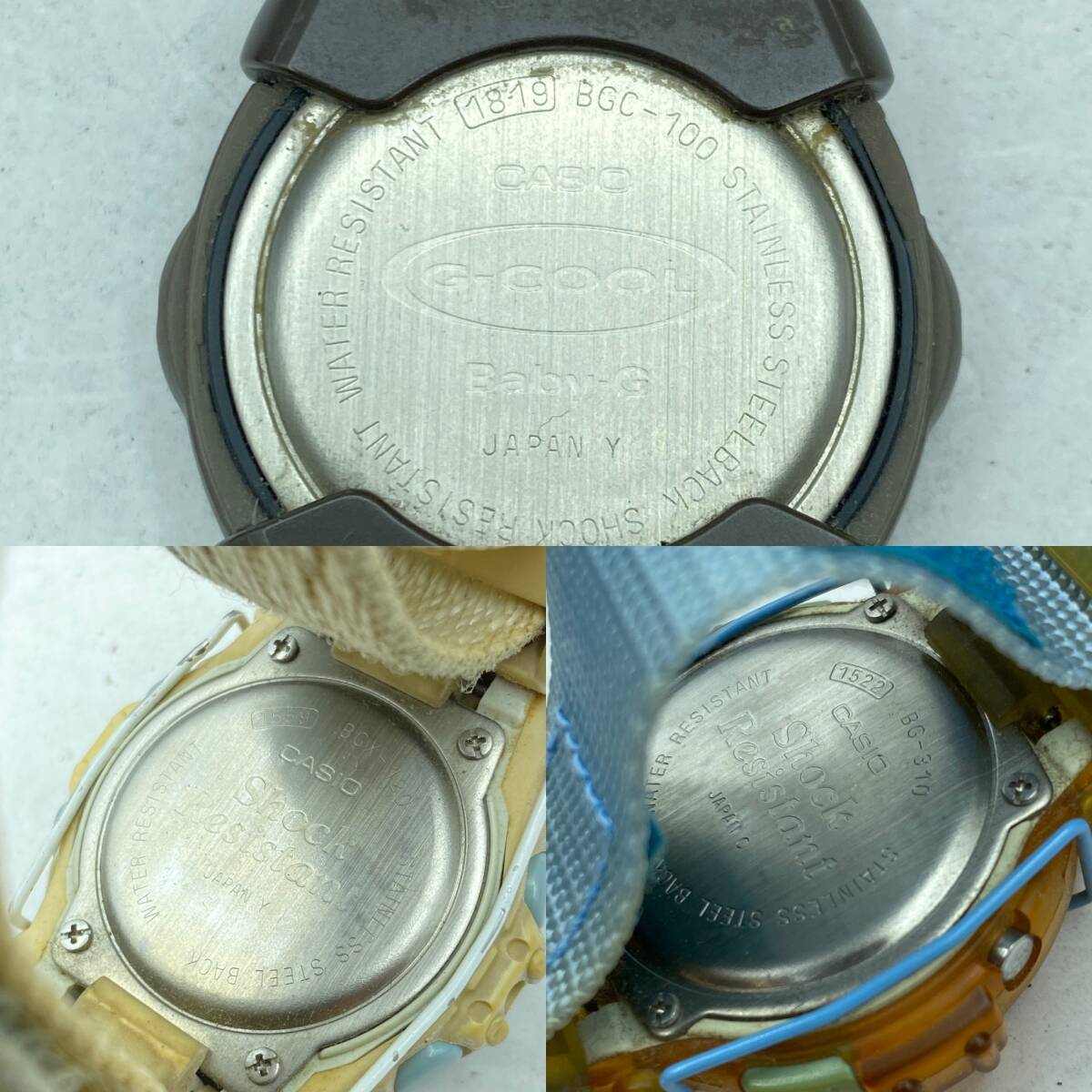 『AA2』動作未確認 CASIO カシオ G-shock/Baby-G イルクジ コラボ G-100K 限定/G-クール/ショックレジスト/他 おまとめ6本 現状品_画像5