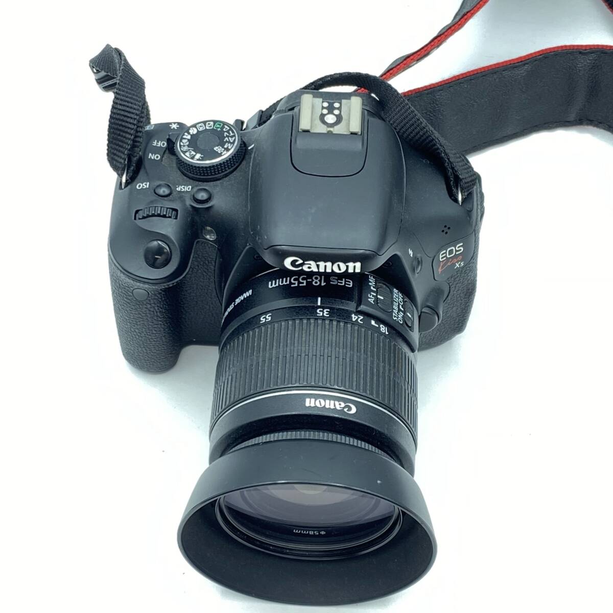 [AE8] через работоспособность не проверялась беззеркальный однообъективный Canon EOS kiss X5/CANON ZOOM LENS EF-S 18/55mm 1:3.5-5.6 IS Ⅱ текущее состояние товар 