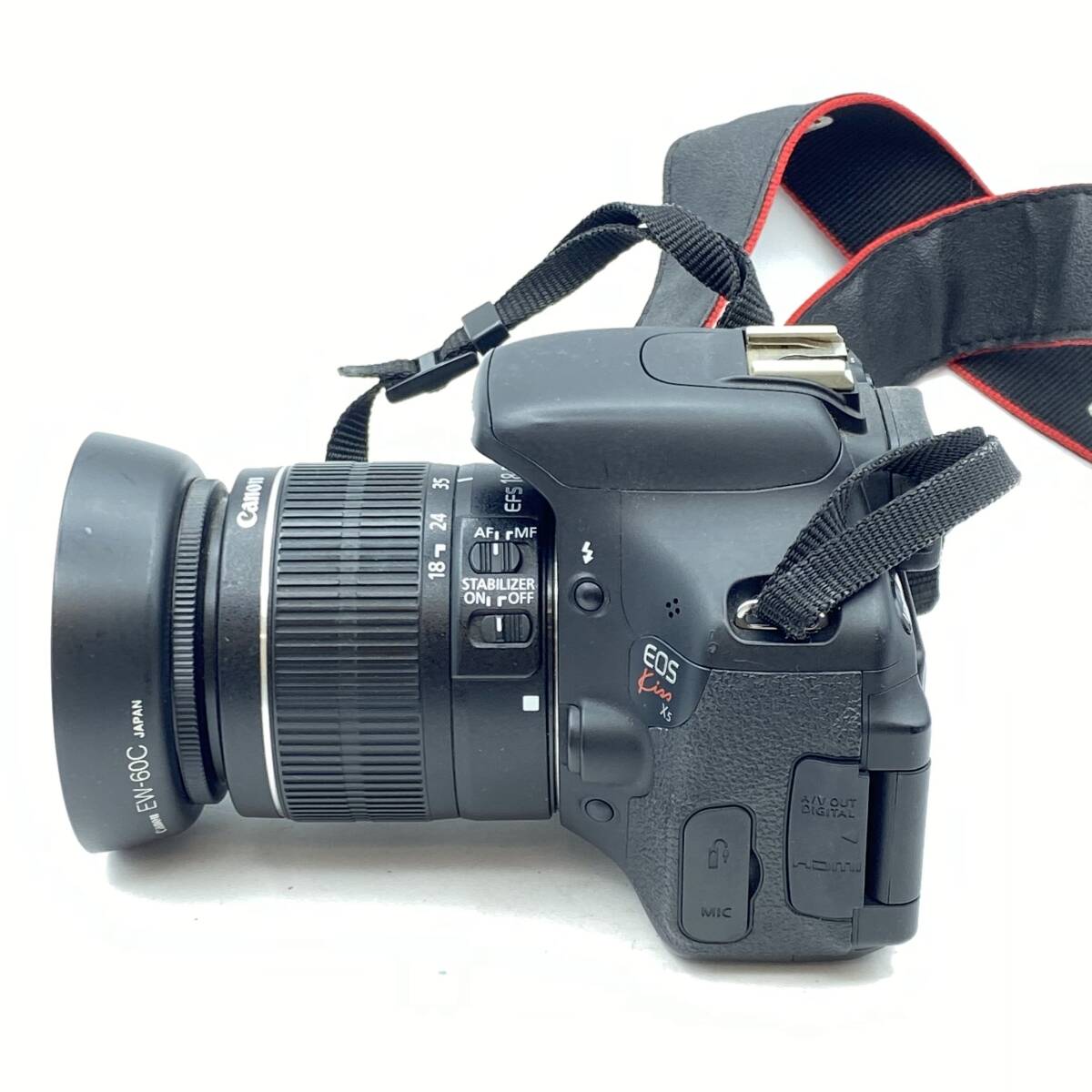 [AE8] через работоспособность не проверялась беззеркальный однообъективный Canon EOS kiss X5/CANON ZOOM LENS EF-S 18/55mm 1:3.5-5.6 IS Ⅱ текущее состояние товар 